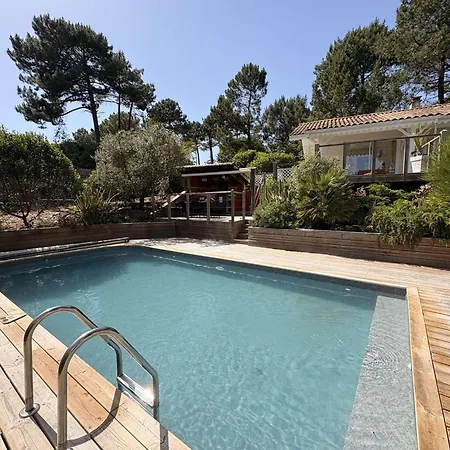 Superbe Avec Piscine Chauffee Entre Bassin Et Ocean - Fr-1-736-58 Lège-Cap-Ferret